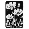 thumbnail image 3 of Black And White Ink Flower Picnic Blanket Waterproof Outdoor Beach Blanket Hand-held Pad Suitable for Travel, Camping, Beach, Family Gatherings, 3 of 8