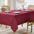 thumbnail image 1 of Christmas Red Table Cloths Rectangular 60 x 120 Inch (10-12 Seats), Waterproof Decorative Washable Damask Tablelcoth Covers for Dining Kitchen Buffet Table,Wedding Outdoor Party, 1 of 7
