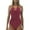 Wine, variant on WAYUTE Womens One Piece Swimsuits Solid Color Tummy Control Triangle Bathing Suits Backless Fashion Slim Fit Comfortable Swimwear