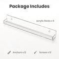 thumbnail image 6 of NIUBEE 24 Inch Acrylic Nail Polish Organizer Rack Wall Mount, 6 Shelves Clear Makeup Container Holder Box, Holds Up to 180 Bottles, Paint Organizer Storage Rack Multi-Purpose, Acrylic Floating Shelve, 6 of 9