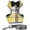 Yellow Plaid, variant on Dog Harness and Leash Set, Soft Mesh No Pull Dog Cat Harness Vest with Bowtie Bell for Small Dogs Puppy and Cats Outdoor Training and Running Classic Plaid Pattern