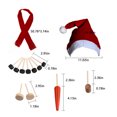 thumbnail image 3 of Fufafayo under $5 Snowman Kit, Christmas Snowman Decoration Set with Hat Scarf, Wooden Button Pipe Accessories, Complete Snowman Building Kit for Winter Outdoor, 3 of 6