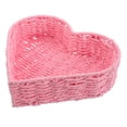 thumbnail image 3 of OFFIGAM Heart Paper Rope Basket Rattan Bread Egg Fruit Basket Platters Woven Organizer Bin For Tea Table Bread Candy Vegetables And Sundries Storage Container Vanity Desktop Decor, 3 of 9