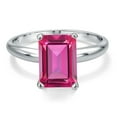 thumbnail image 3 of Gem Stone King PLAT-900 Platinum Pure Pink Mystic Topaz Engagement Ring for Women | 4.00 Cttw | Octagon 10X8MM | Gemstone November Birthstone | Size 7, 3 of 6