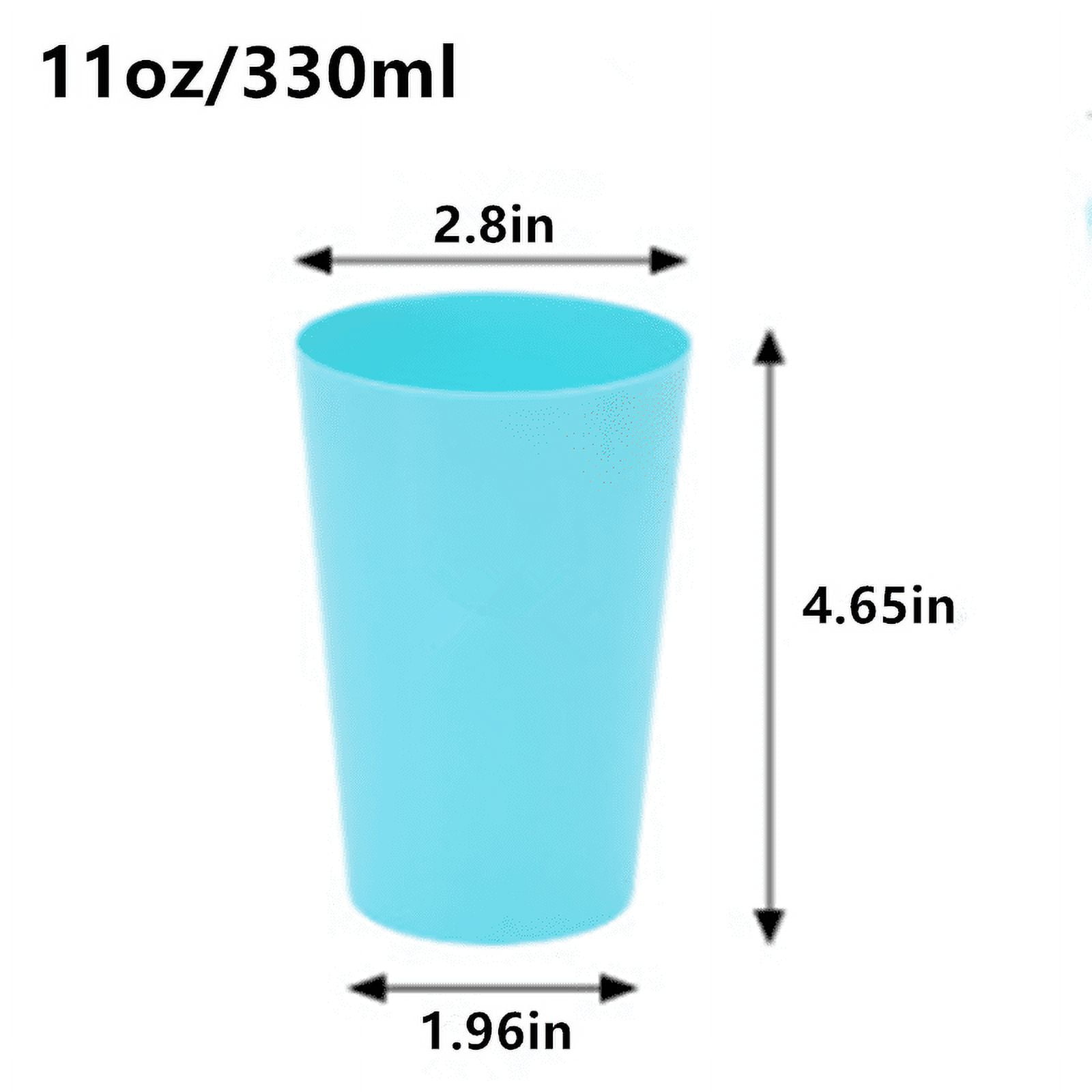 12 Pack Plastic Drinking Cups, 13.7 Oz Small Plastic Cups Plastic Tumblers,  Reusable Unbreakable Rainbow Cups Juice Tumblers, BPA-Free Cups, Dishwasher  Safe, 6 Colors 