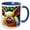 Blue/White, variant on 3drose, Chic Pig Colorful Digital Portrait. Funny Home, Office Decor, Gift, 15oz Two-tone Blue Mug