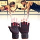 thumbnail image 5 of Guantes de fitness antideslizantes, transpirables, sin dedos, para hombres y mujeres, guantes de entrenamiento con muñequera para levantamiento de pesas, gimnasio, color rojo, 5 of 12