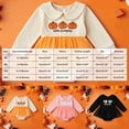 thumbnail image 4 of Gerichy Baby Girl Halloween Romper Dress Long Sleeve Doll Collar Pumpkin Tutu Fall Clothing 0-18 Months, 4 of 7