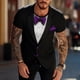 thumbnail image 4 of Tops para hombre, blusas y camisas de manga corta con cuello redondo para hombre, blusas casuales de moda para hombre con cuello redondo, blusas deportivas con mangas cortas, blusas de poliéster para, 4 of 7