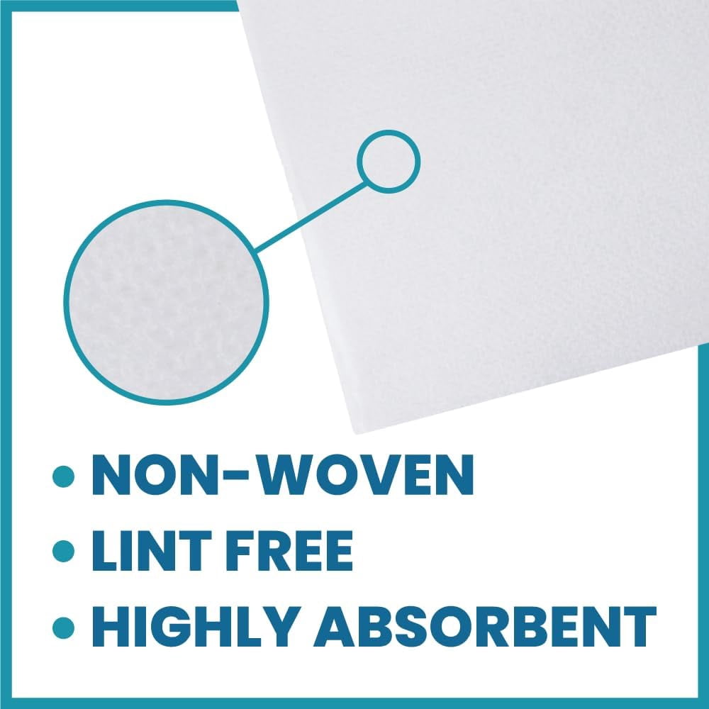 Gauze Sponges, Lint & Latex Free, 4-Ply, Non-Woven Gauze Sponges, 4" X 4", 200/Sleeve, 6 Sleeves/Pack