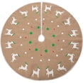 thumbnail image 7 of Joyin 48in Burlap Reindeer Tree Skirt, 7 of 7