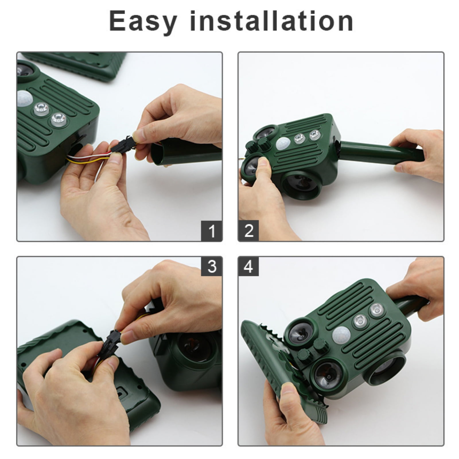JahyElec Solar Ultrasonic Animal Repellent, Cat Repellent Outdoor Squirrel Repellent Deer Repellent pest Repeller Waterproof Motion Detection Rabbit Raccoon