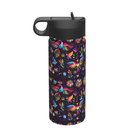 

Coaee Mexican Flowers Birds for 18oz Insulated Kettle With Straw Insulated Water Bottle For Running Hiking Cycling Climbing Men s Woman Insulated Water Bottle