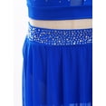 thumbnail image 6 of Aislor Girls Ballet Modern Jazz Dance Maxi Skirt Irregular Practice Lyrical Ballerina Blue 14, 6 of 7