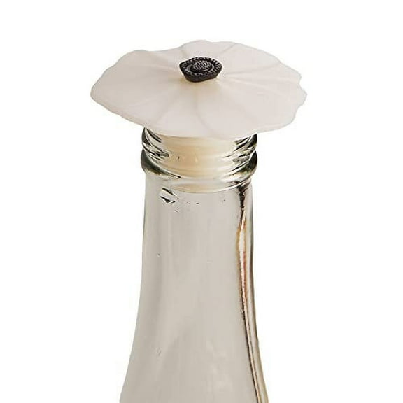 Charles Viancin White Lilia Poppy Bottle Stopper