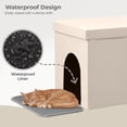 thumbnail image 5 of DOMIPET Cat Litter Box Enclosure, Foldable Hidden Litter Box with Mesh Storage Bag, Litter Box Furniture Hidden with Waterproof Inside, Easy Clean, Odor Control, Easy Assembly, 5 of 10