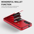 thumbnail image 2 of Wallet Case for Samsung Galaxy A54 5G, Vintage Premium PU Leather Ultra Slim Case with Card Holder, Protective Anti-drop Magnetic Clasp Phone Case for Samsung Galaxy A54 5G, Red, 2 of 6