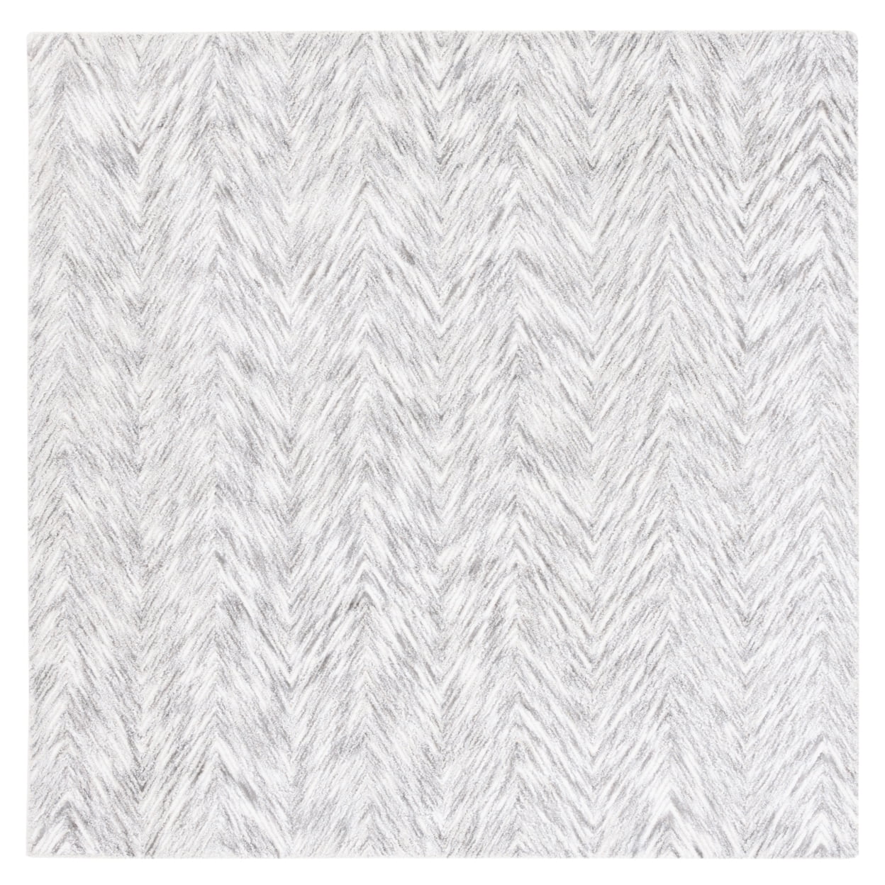SAFAVIEH Soho Ryker Zig-Zag Area Rug, Grey/Ivory, 4' x 6'