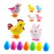 thumbnail image 5 of Juguetes de cuerda de Pascua,Juguetes de cuerda de Pascua y conejitos de cuerda,Rellenos para cestas de Pascua para niños y niñas,Juguetes de peluche de pollito para fiestas,relleno, 5 of 8