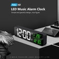 thumbnail image 4 of Reloj digital LSLJS, reloj digital de pantalla grande, reloj despertador digital LED para sala de estar, recargable, función de repetición, reloj de pared digital con visualización de fecha y, 4 of 5