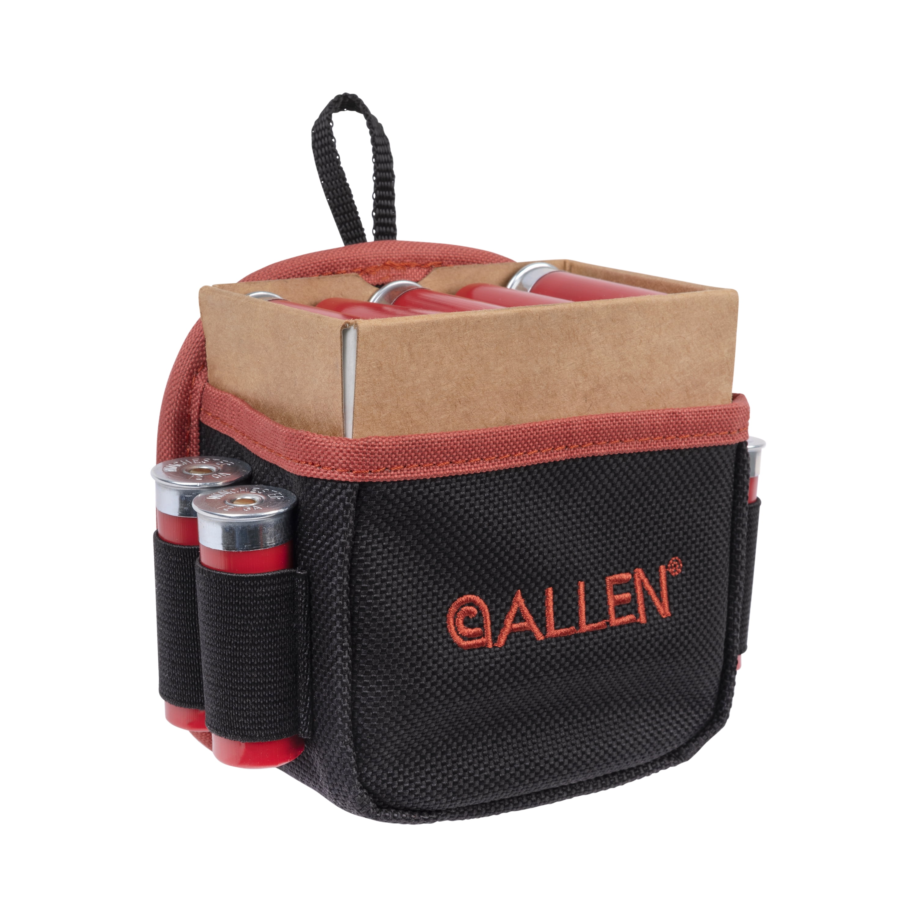 (2 pack) Allen Company 12 Gauge Shell Ammo Holder, Holds Box of 25 Shells, Black, Polyester, 1