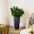 thumbnail image 6 of 21 inch Tall Planters for Outdoor Plants Set of 2,Tall Plant Pots with Drainage Hole,Large Flower Pots for Indoor Front Porch Garden Home Patio,DarkGrey, 6 of 7