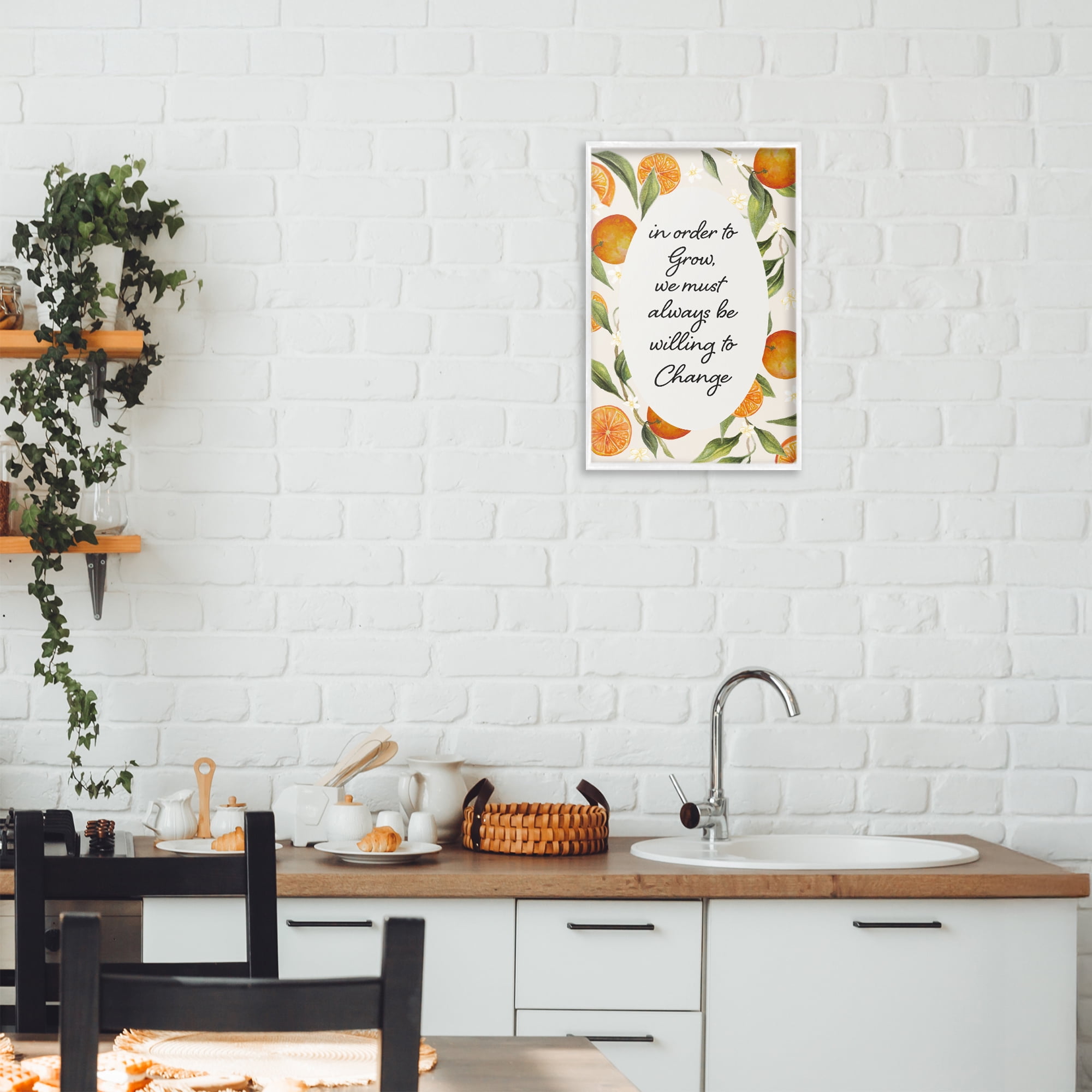 Stupell Industries Willing To Change Quote White Framed Giclee Art, design by Janice Gaynor