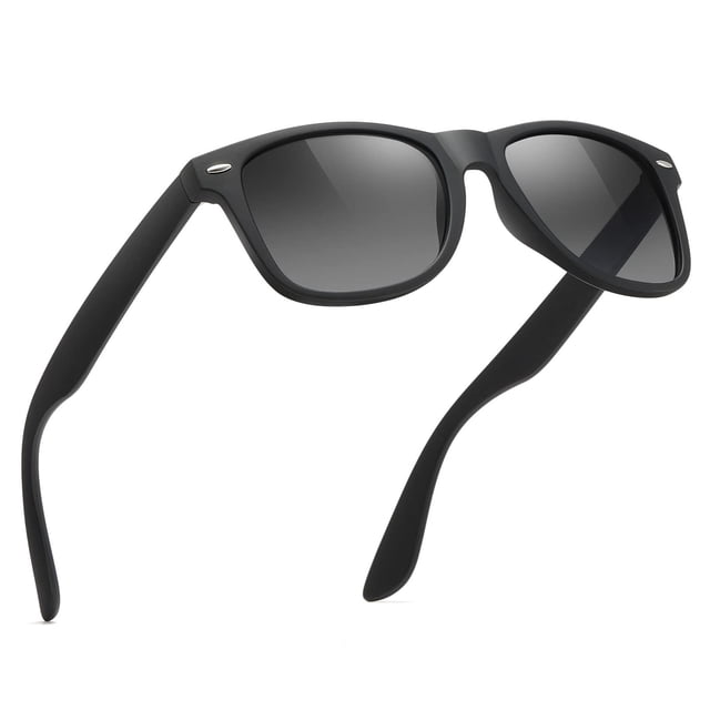 Gafas de sol FEIDUSUN polarizadas para hombre y mujer, negras