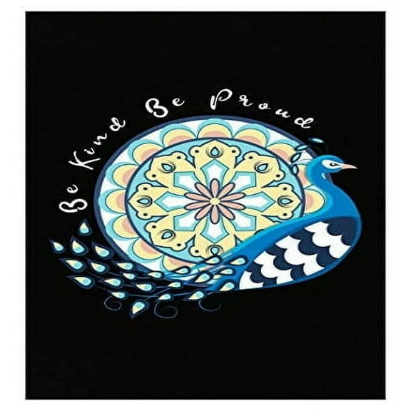 Be Kind Be Proud Funny Peacock Poster - Humorous Wild Blue Bird Wall Art