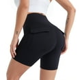 thumbnail image 2 of Pantalones cortos deportivos de cintura alta para mujer, mallas cortas de gimnasio para levantamiento de glúteos y cadera con bolsillo lateral, Prendas para la parte inferior del cuerpo METRO Sonducket AP018977-02, 2 of 6