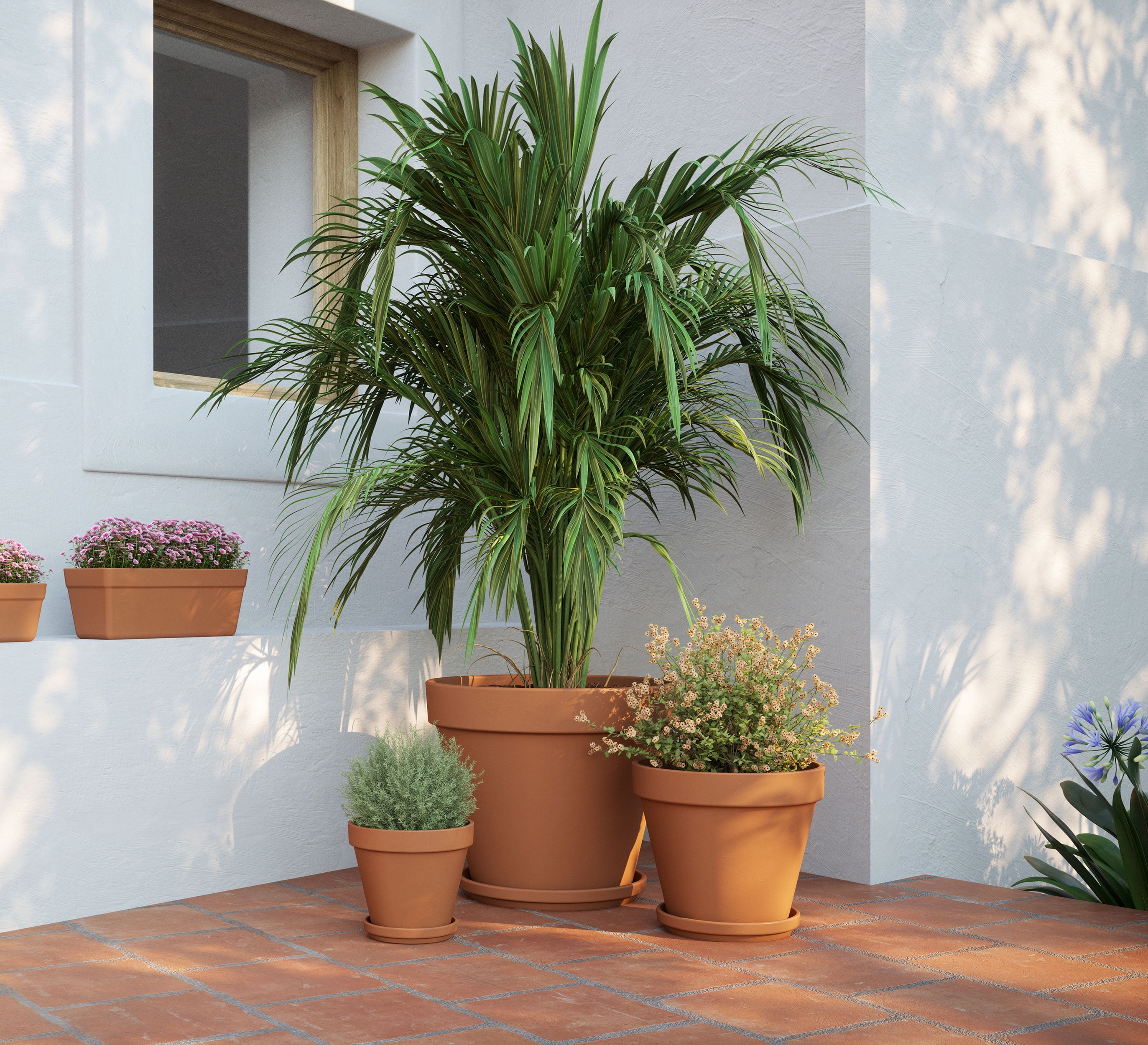 Artevasi 6 inch Round Terracotta Clay Pot with Drainage Hole To Prevent Over Watering