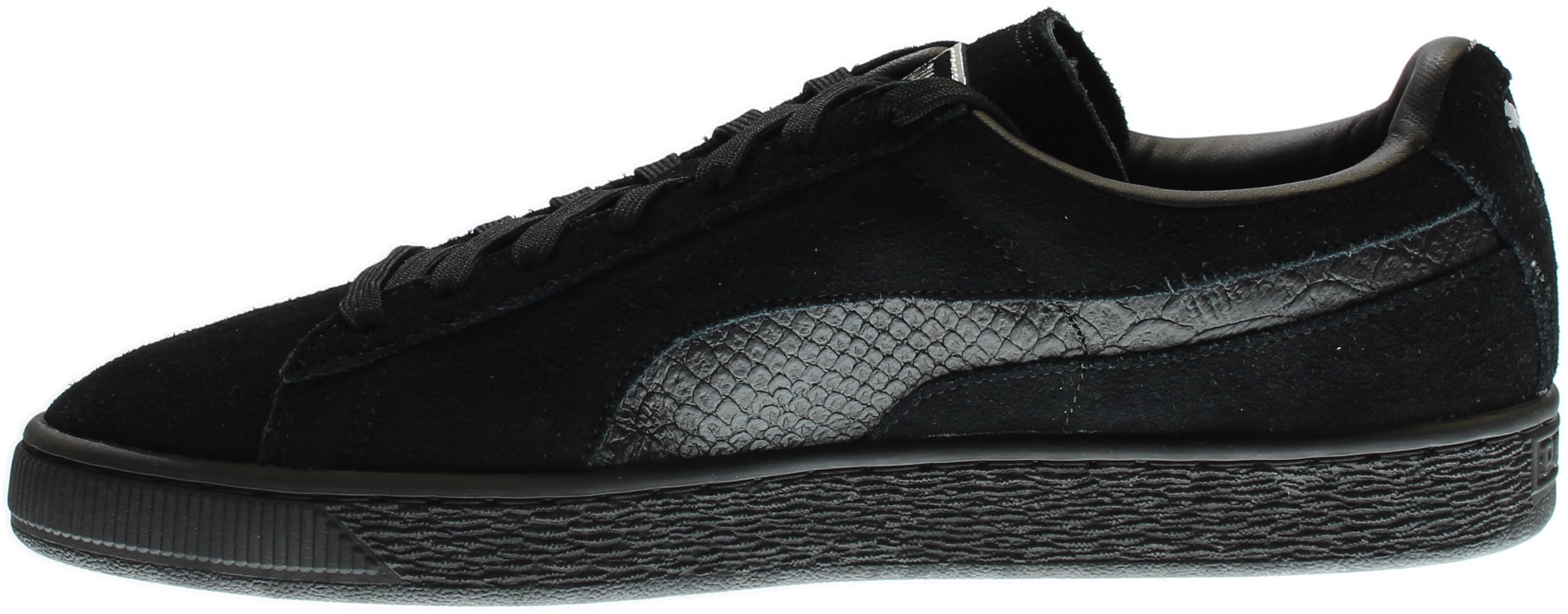 PUMA 363164-06 : Men's Suede Classic Mono Reptile Fashion Sneaker, Black (Puma Black-puma Silv, 9 D(M) US) - image 4 of 7