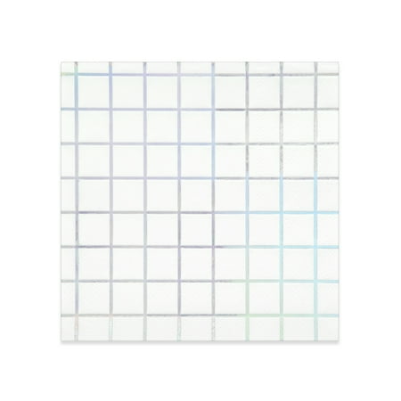 Iridescent Foil Grid Paper Beverage Napkins by Celebrate It™ - 16ct.