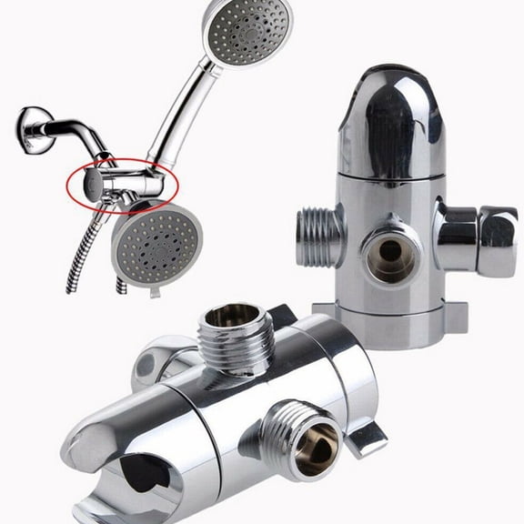 SOPOTUTU 1pc Durable Way Shower Connector Valve Diverter for Easy Bathroom Installation Circular Buckle