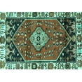 thumbnail image 1 of Ahgly Company Indoor Rectangle Persian Turquoise Blue Traditional Area Rugs, 6' x 9', 1 of 4