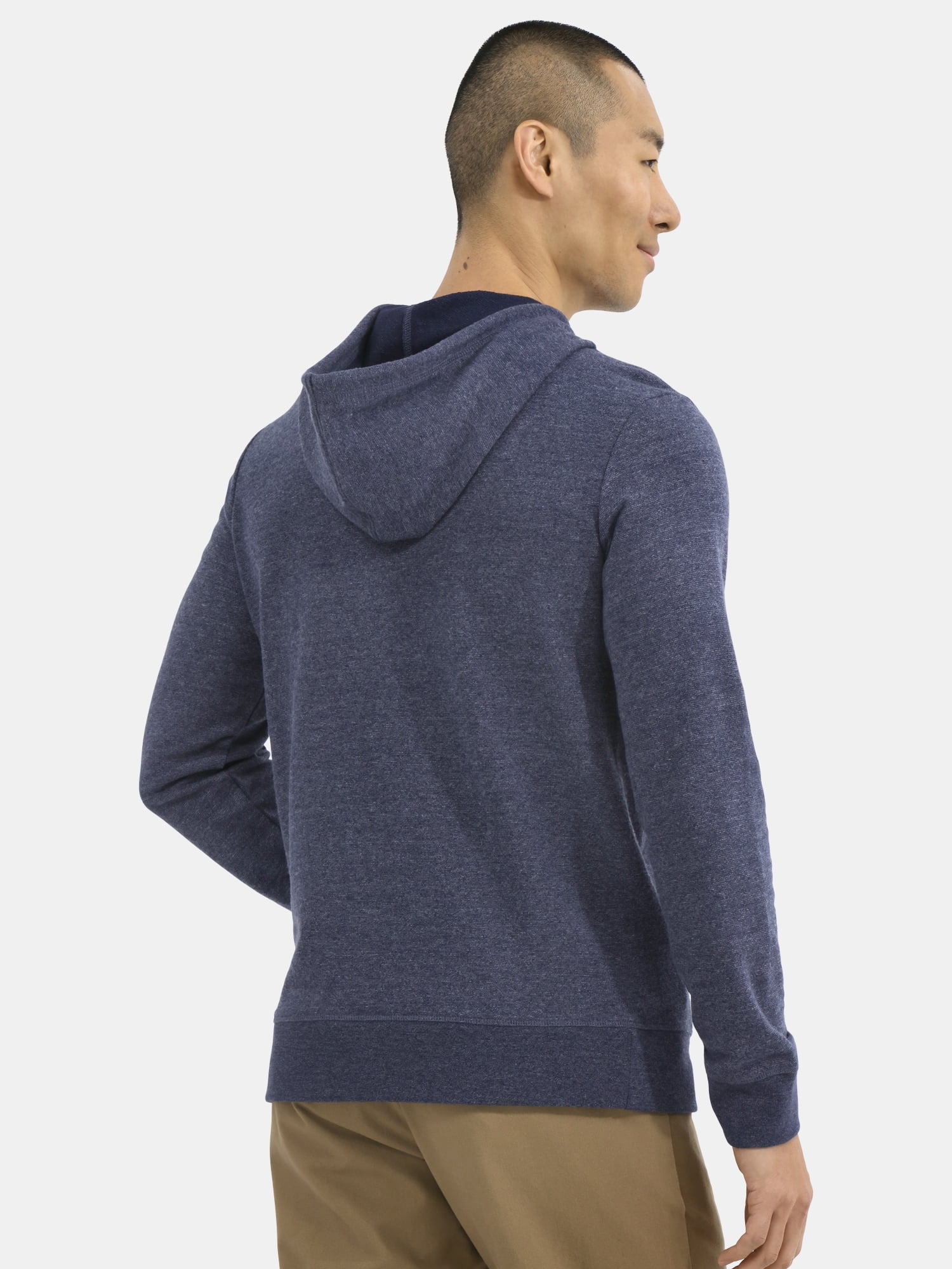 George Men's Button Henley Hoodie with Long Sleeves, Sizes S-3XL