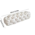 thumbnail image 3 of Chunky Braided Long Throw Pillow,Thick Knotted Tube‑Shaped Cushion,Soft Plush Decorative Bolster Pillow for Sofa Couch Bed Home Interior Layout,19"(White), 3 of 6