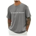 thumbnail image 1 of Camiseta de verano para hombre con cuello redondo, estampado urbano, poliéster-spandex, holgada, informal, tallas XXS-XXXXXXL para todas las estaciones., 1 of 4