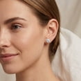 thumbnail image 4 of Rosec Jewels Lab Grown Diamond Solitaire Stud Earrings - with Screw Back - IGI Certified - E-VS1 Quality - Ready to Gift, 925 Sterling Silver, 4 of 8