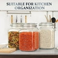 thumbnail image 2 of 1 Gallon Square Super Wide-Mouth Glass Jars with Airtight Lids, Glass Storage Jars with 2 Measurement Mark, Sturdy Canning Jars with Large Capacity 4100 ML For Overnight Oats, 2 of 6