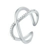 Lovehome Classic Design Fashion Cross Diamond Ring Cross Ring
