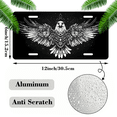 thumbnail image 2 of 1 Pcs 2D Flat License Plate Covers & Frames, A Bald Eagle For Decorative Front, Waterproof For Decoration Aluminum License Plate Covers & Frames Cover For Men Women, 12" X 6", 2 of 7