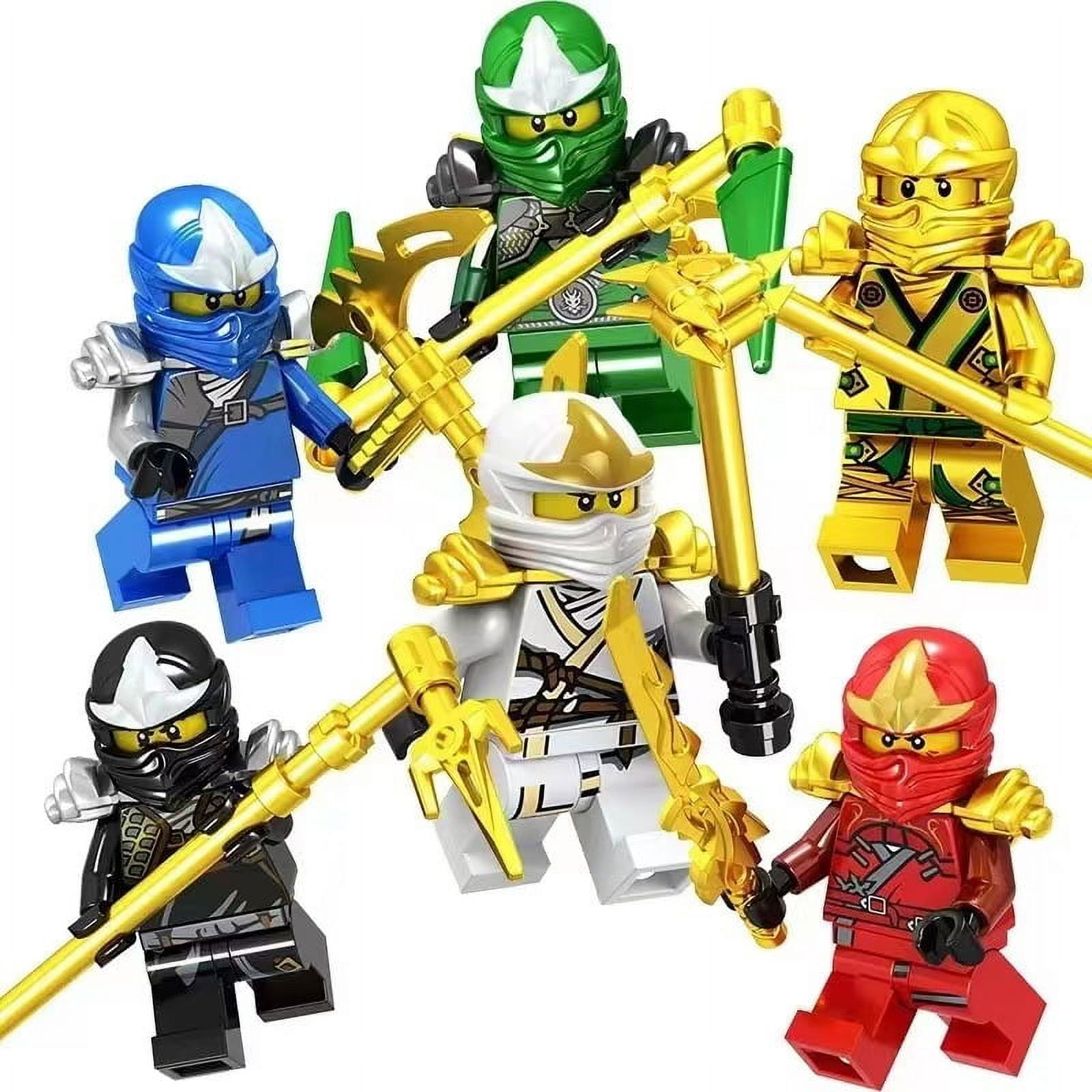 18 PCS Custom Ninja Action Figure Set - Includes Kai, Jay, Golden Ninja Minifigures, Building Blocks Toys for Kids’ Birthday or Christmas