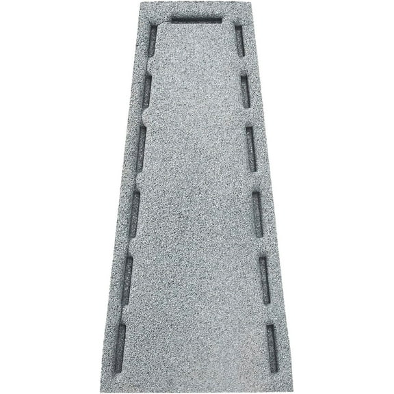 Premium Rubber Downspout Splash Block Rain Guard Stone Textured Drain Extender (Gray)