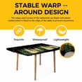 thumbnail image 4 of Black Christmas Tree Table Cloths for 5 Foot Rectangle Tables, Xmas Tree Winter Snowflake Patio Waterproof Elastic Fitted Tablecloths, Washable Rectangular Table Cover for Camping, 4 of 8