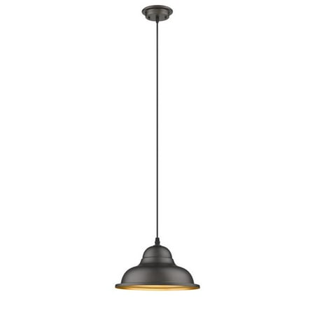 

Ironclad Industrial-Style 1 Light Rubbed Bronze Ceiling Mini Pendant - 10 in.
