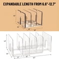 thumbnail image 2 of 2-Pack Clear Desktop File Organizer, Expandable Acrylic File Sorter Auto Rebound, Multifunction 5 Sections File Folder Holder for Magazines, Books, Letters, Papers, Notebooks, 2 of 4
