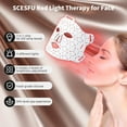 thumbnail image 3 of Flexible Silicone LED Face Mask with Red & Infrared Light, Portable & Rechargeable Light Device for At-Home Spa and Facial Wellness Routines, Full Face Coverage, 3 of 7