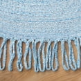 thumbnail image 3 of SAFAVIEH Cape Cod Alicia Geometric Polyester Area Rug, Blue/Grey, 7' x 7' Round, 3 of 7