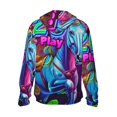 thumbnail image 2 of Goofa Neon Free Play Printed Women's UPF 50+ Sun Protection Hoodie Jacket Lightweight Long Sleeve Sun Shirt for Women with Pocket Hiking Outdoor-XX-Large, 2 of 9